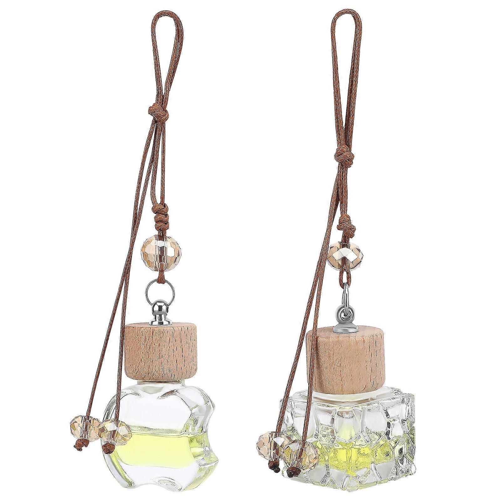 Empty Car Diffuser Bottles Glass for Hanging in Vehicles 10Pcs Pack