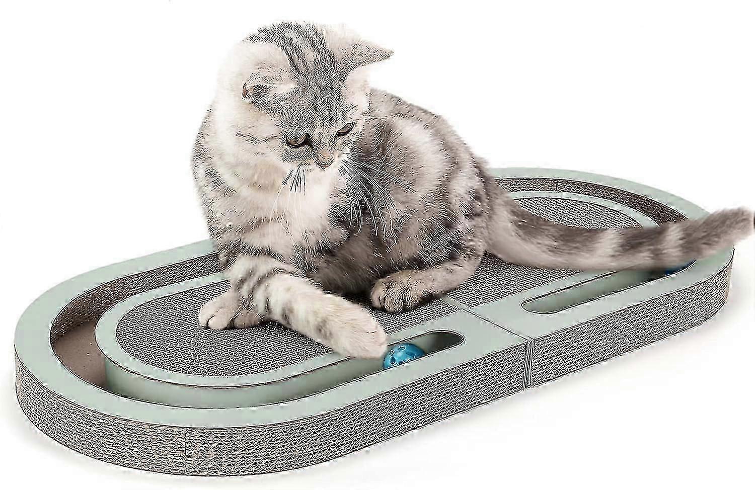 Cat Scratch With Bell Ball, Reversible Cat Scraper Board, Catcut myi