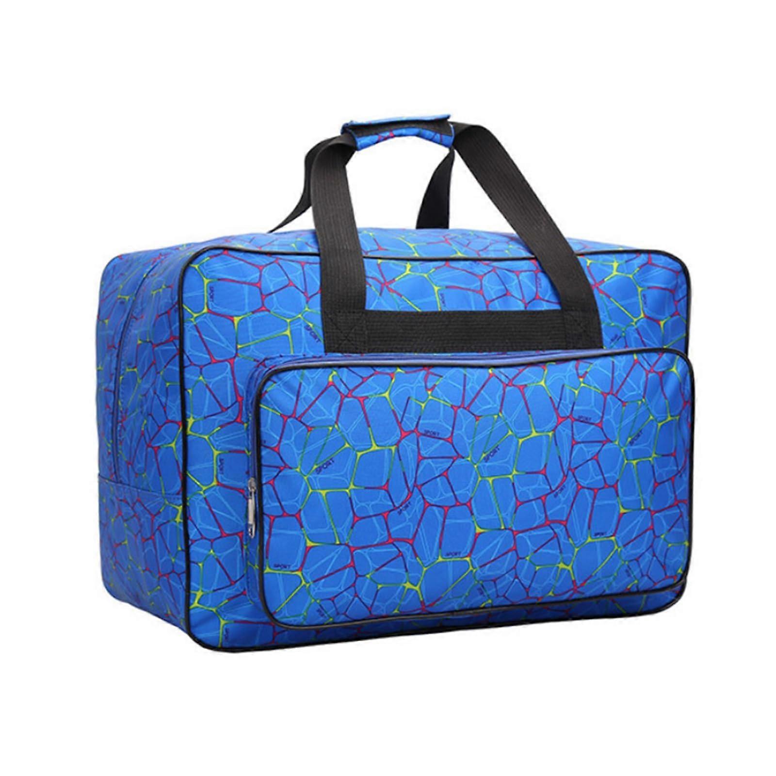 Sewing Machine Carrying Case Water Resistant Bag with Front Compartment Heavy Duty Blue