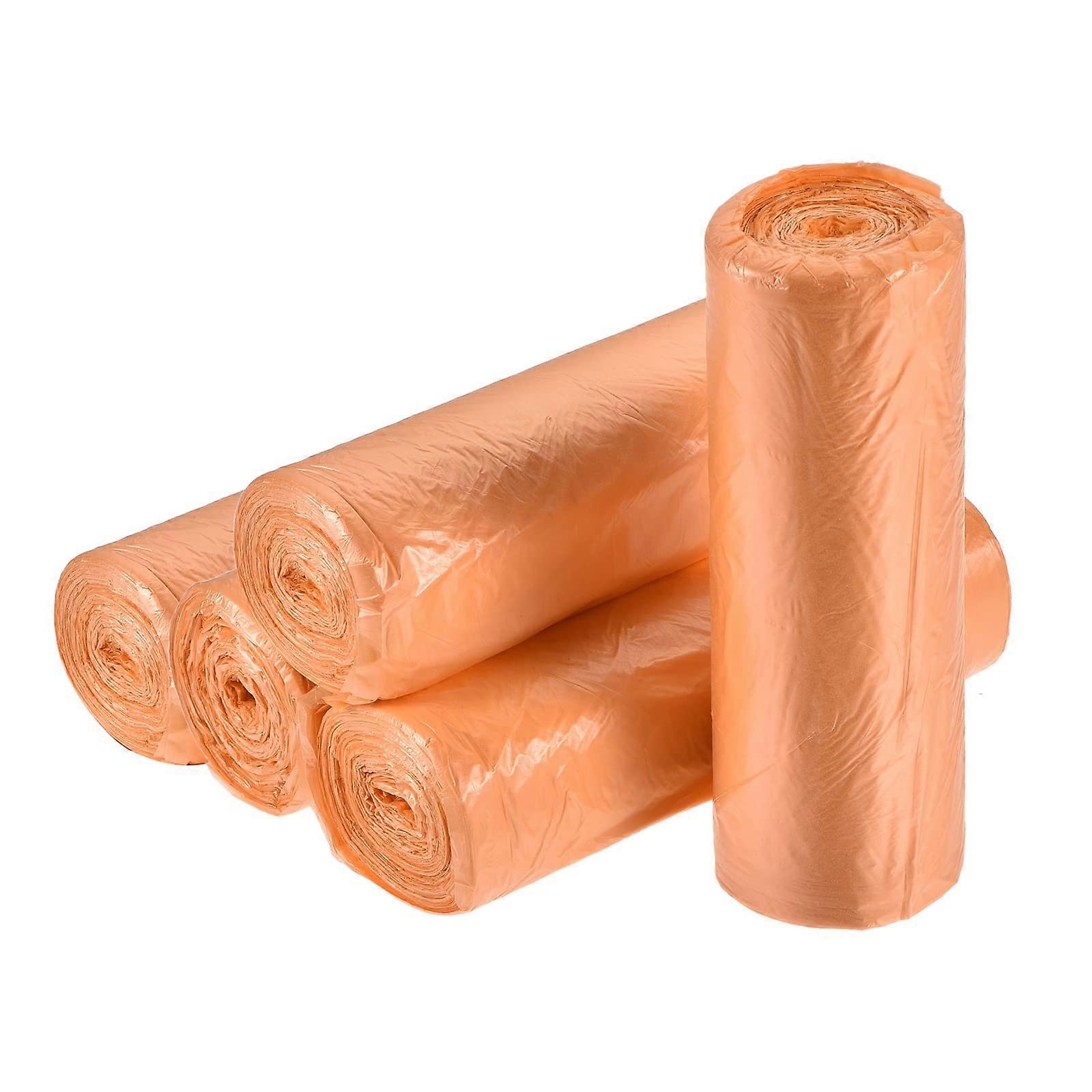 24 Gallon Small Trash Bags Orange Biodegradable Garbage Can Liners LeakProof 100 Count