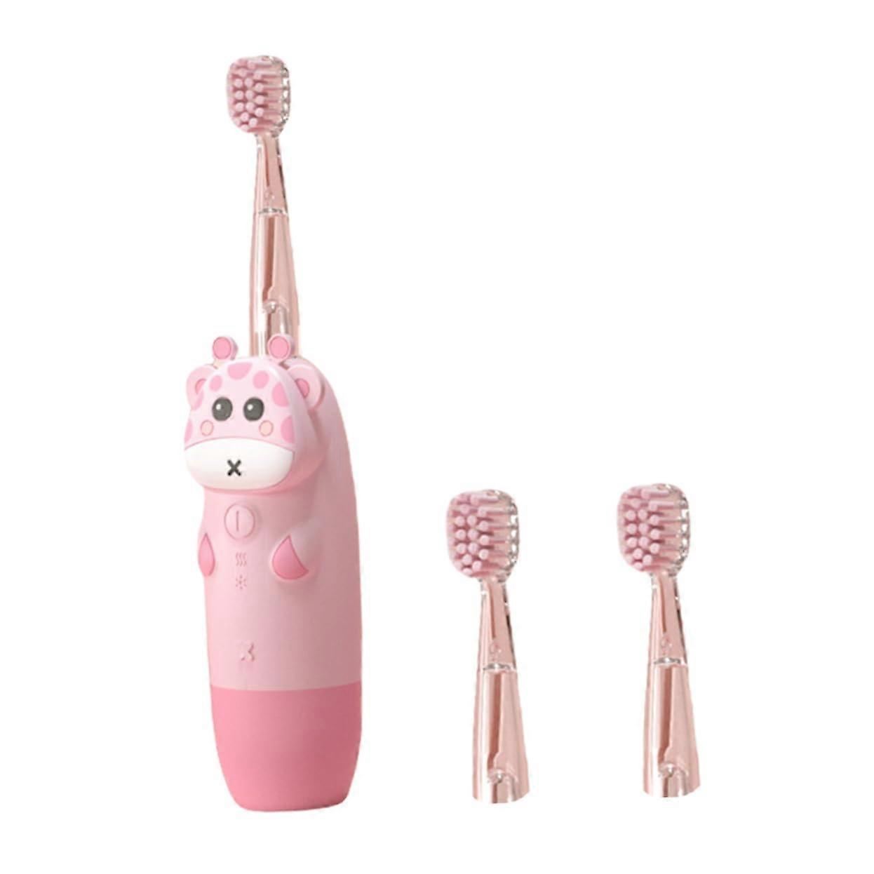 Kids Electric Toothbrush with Timer, Soft Bristles, LED Light, Rechargeable Sonic Toothbrush Set