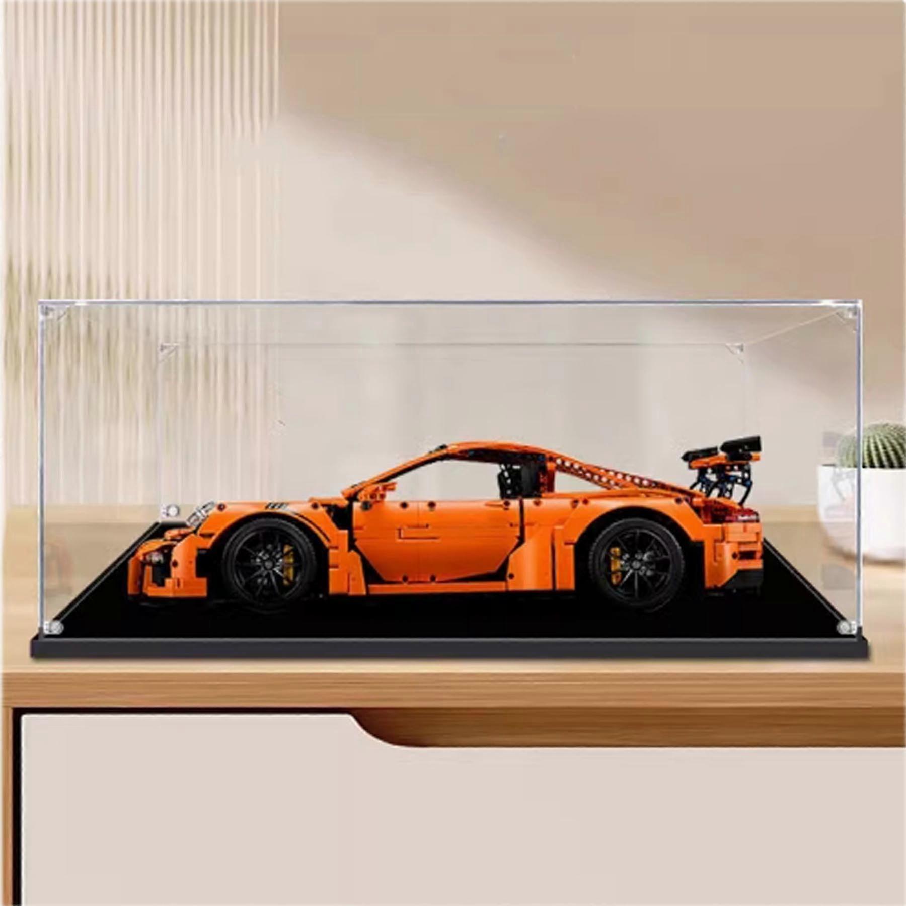 Acrylic Display Case for  42056, Dustproof Display Box with Black Base, Crystal Clear View