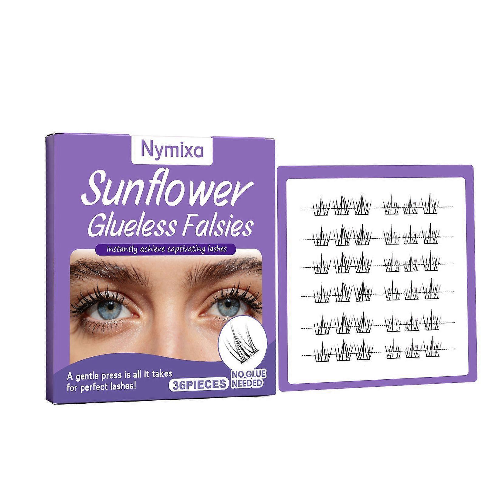 Self-Adhesive False Eyelashes, Natural Look, Long-Lasting Curl, Easy Makeup ,36pcs