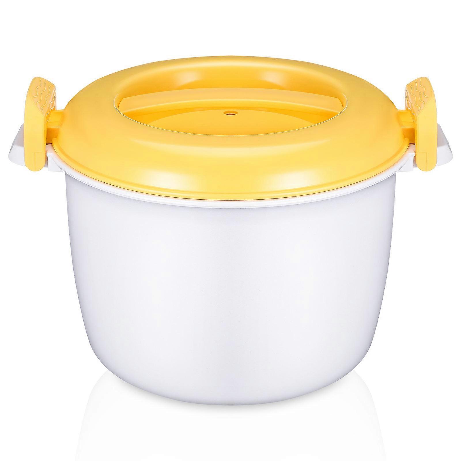 Yellow Rice Container Microwave Rice Cooker for Kitchen Use