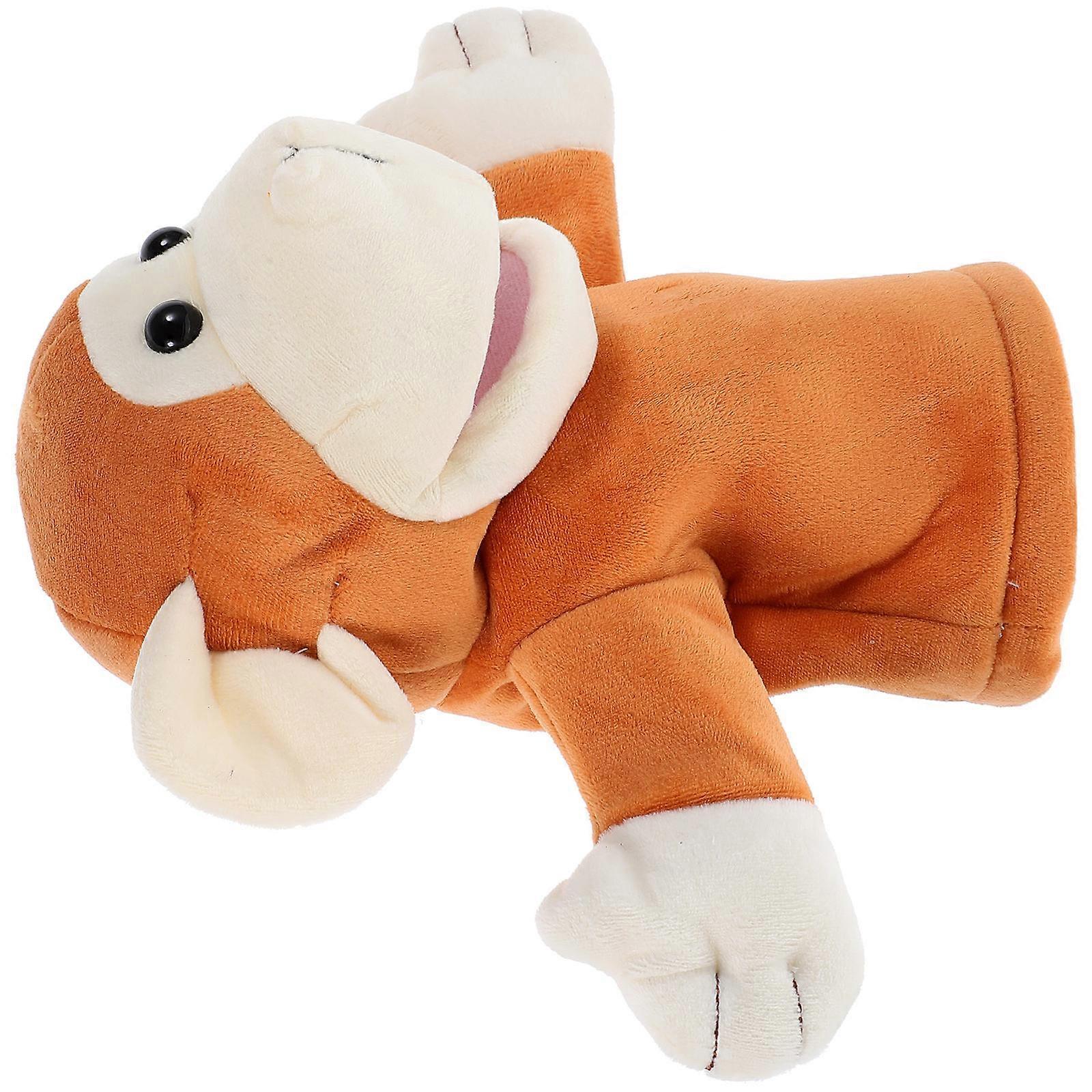 Plush Monkey Hand Puppet for Interactive Role Play Brown Toy
