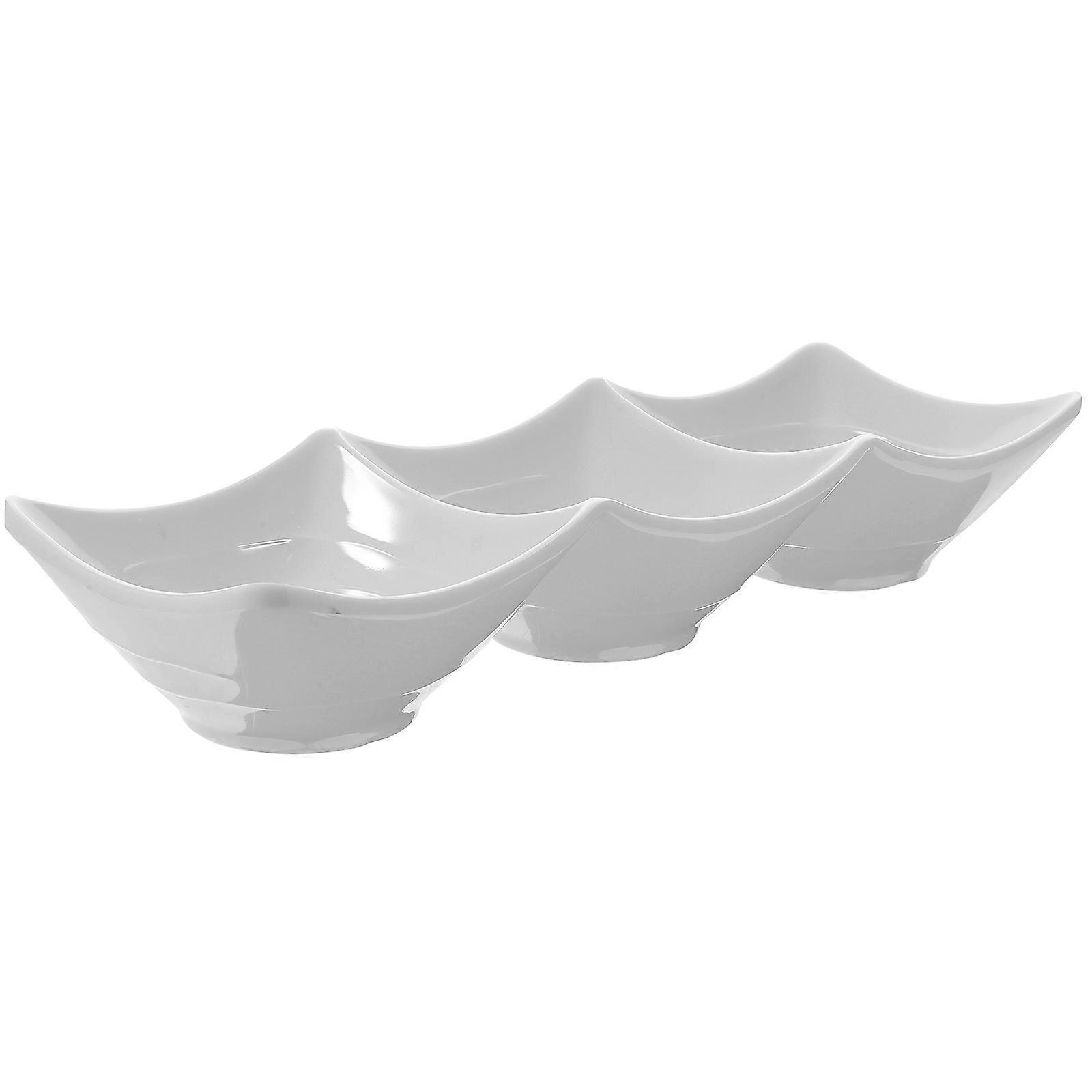 Black Sauce Dipping Tray for Storage Three-Grids