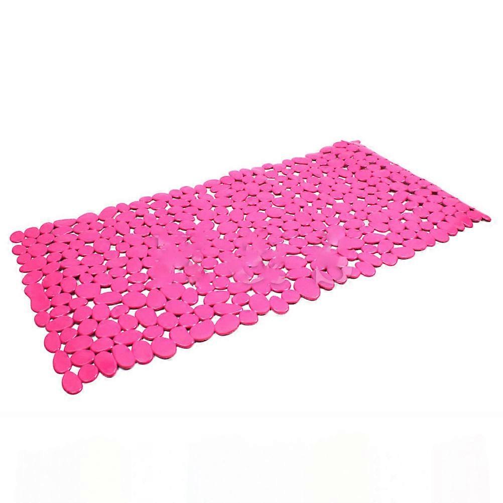 Rectangular Anti-Slip Bath Mat with Strong Suction 3Pcs Set Rosy