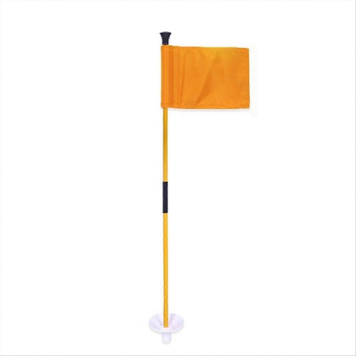 Orange Golf green flag, two-section detachable flagpole