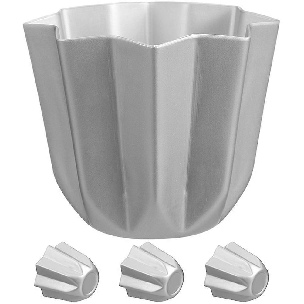 Silver Metal Octagonal Cake Mold for Baking 16Pcs Set