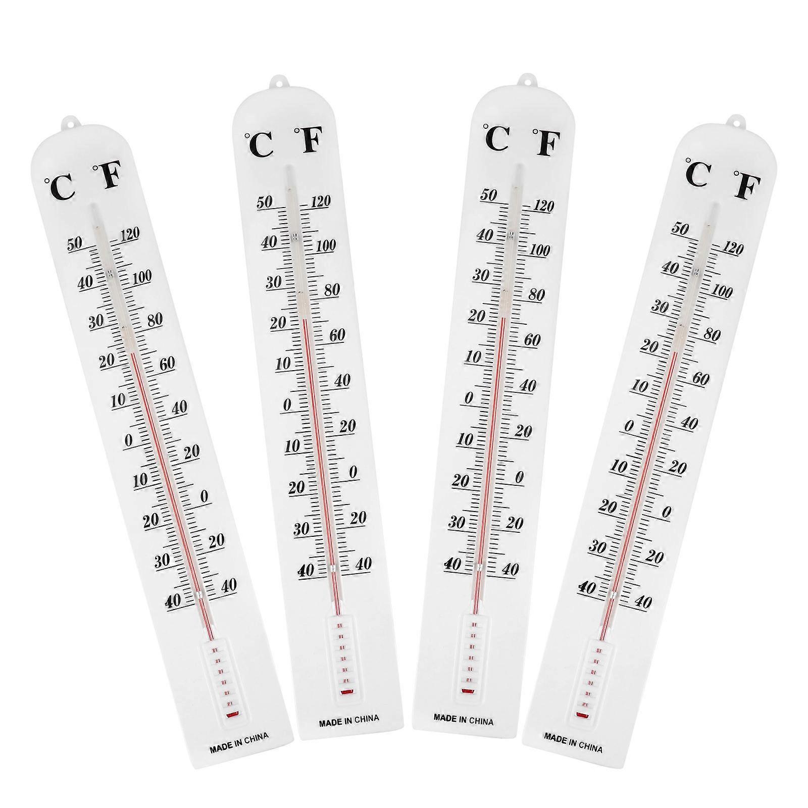 Teaching Thermometers for Measuring Use Plastic Panel 4Pcs Set Assorted Color