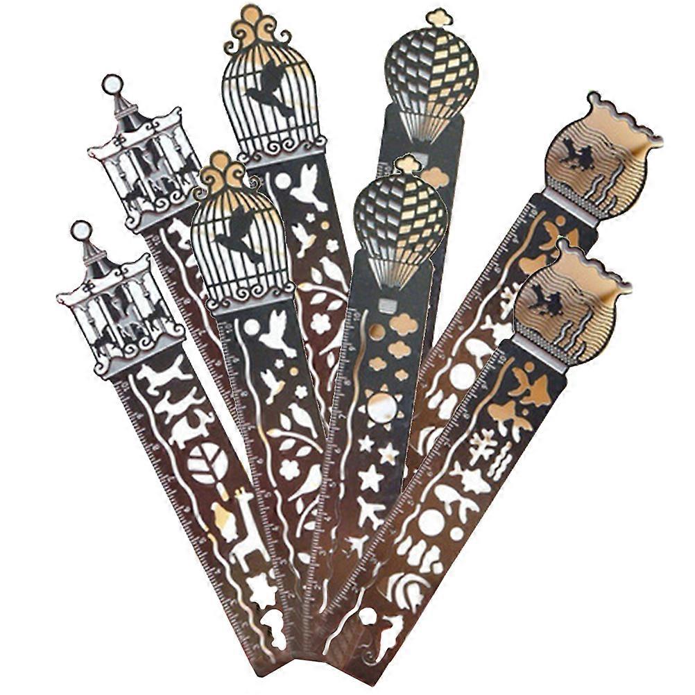 Artistic Bookmarks Metal Hollow Bookmarks for Reading 8Pcs Set