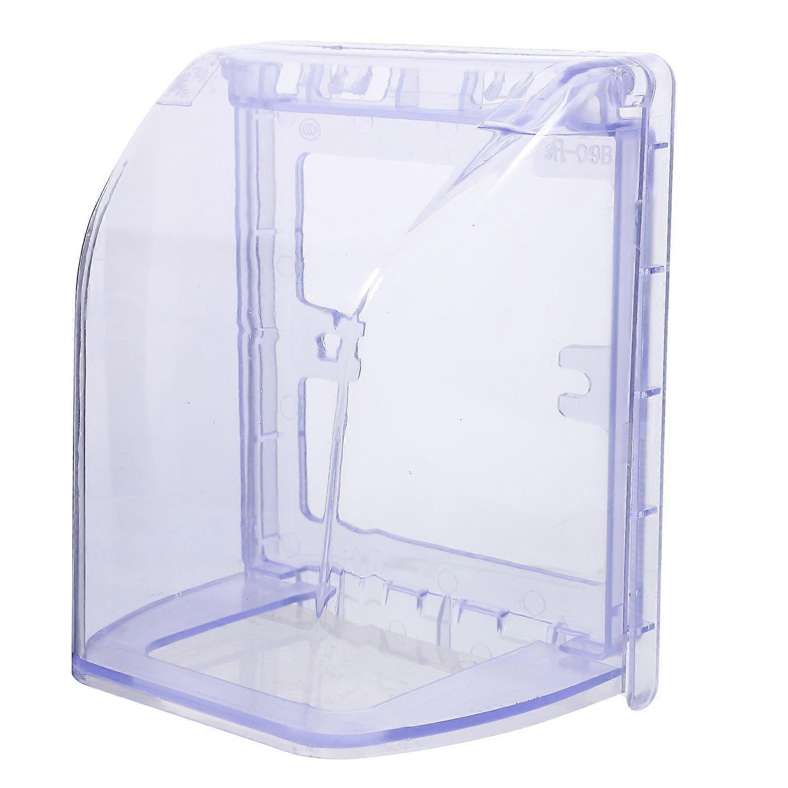 Transparent 86 Type Socket Protector For Bathroom Waterproof Wall Socket Box Weatherproof Electrical Plug Covers For Outlets Sky blue