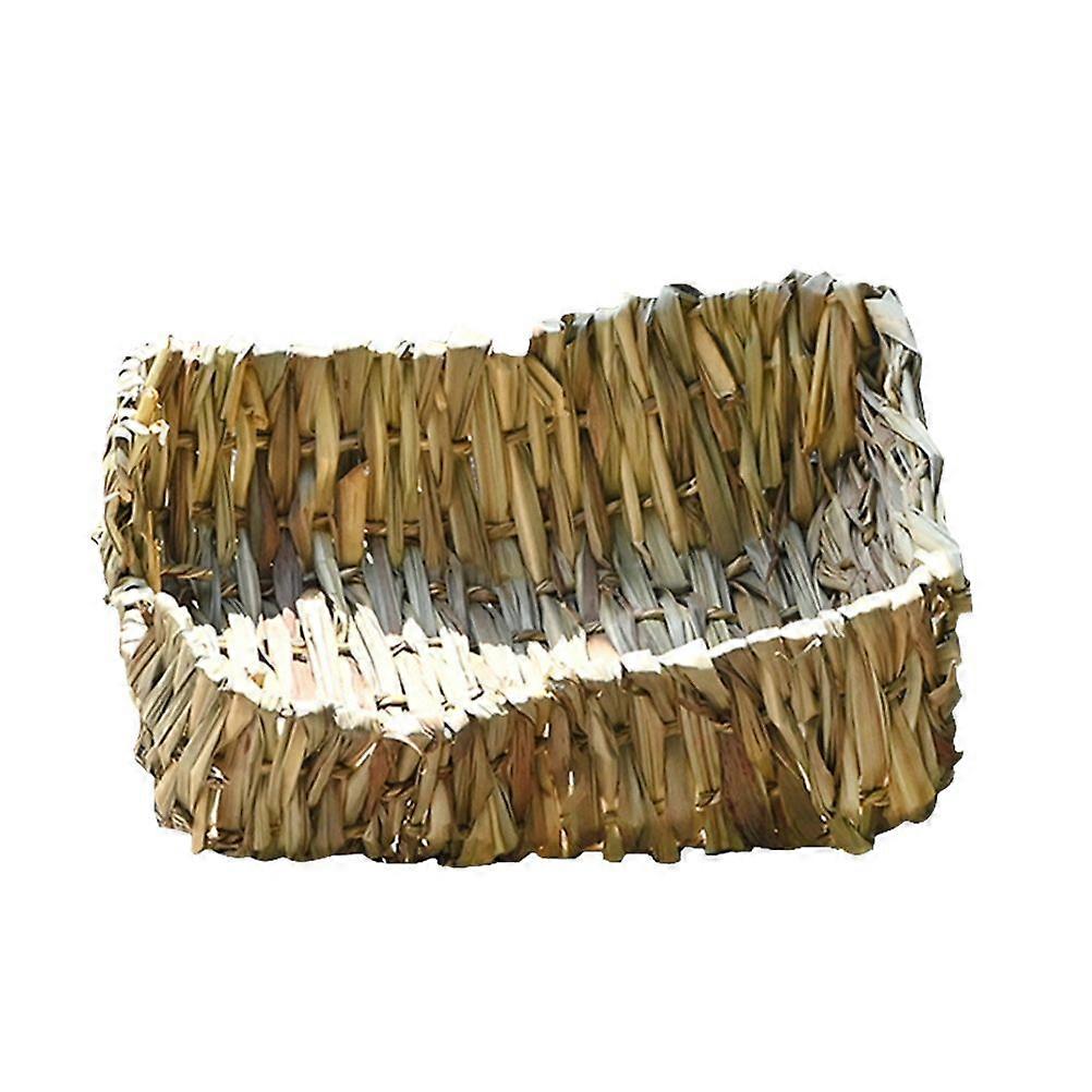 1Pc Natural Woven Grass Nest Rabbit Simple Sleeping Bed Practical Pet Supply