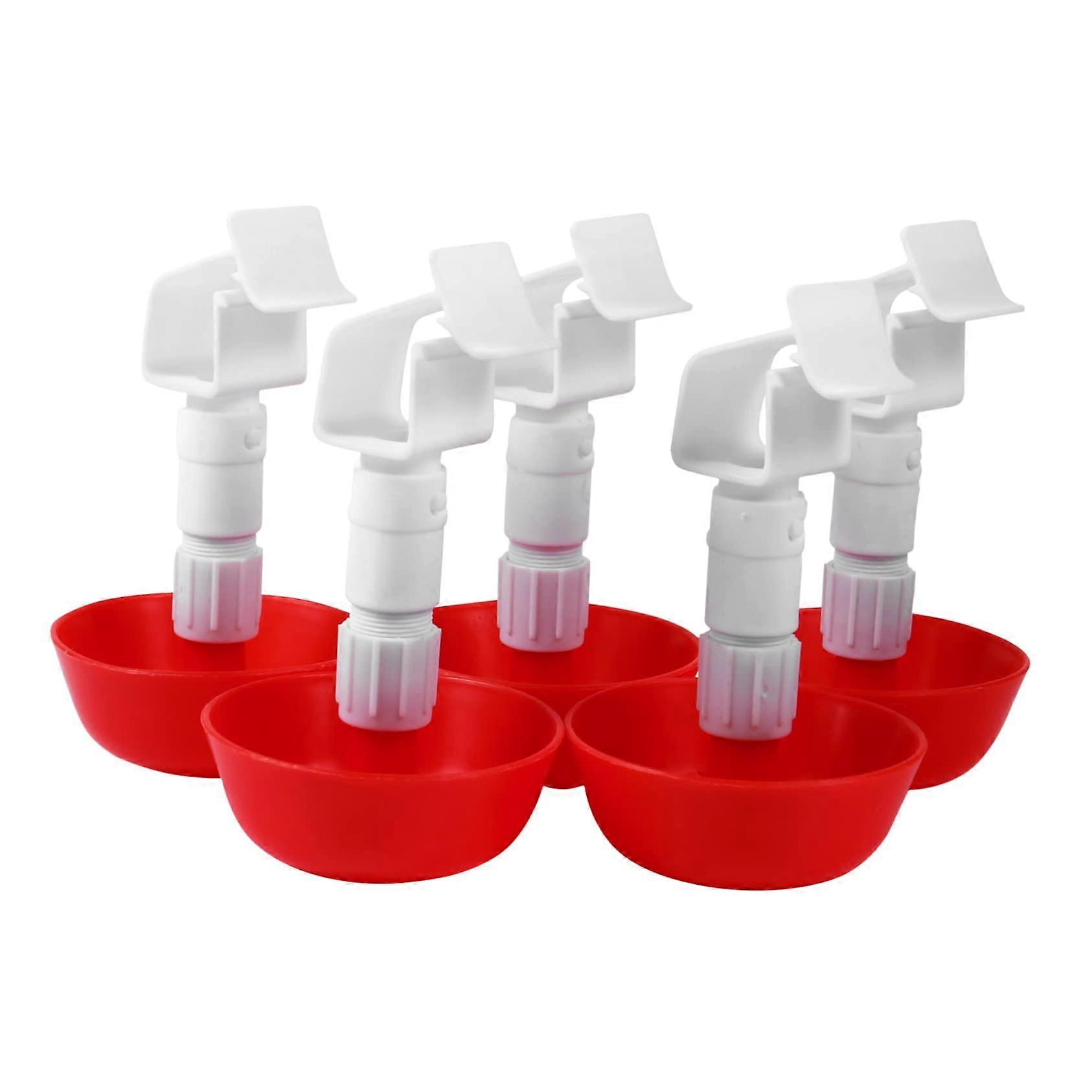 5pcs Automatic Chicken Waterer with Adjustable Poultry Drinking Cups for Chicks and Birds