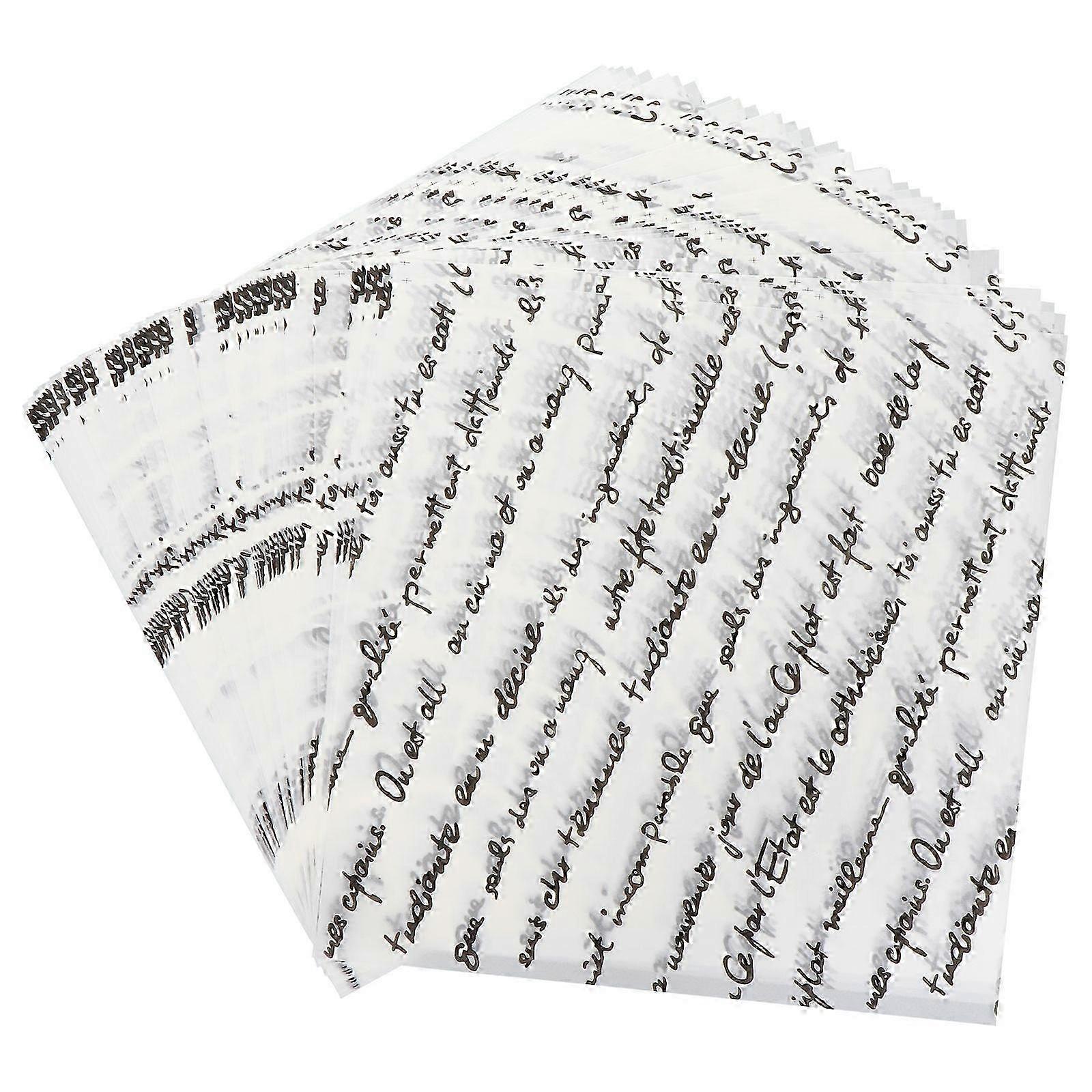 50 Sheets Exquisite Waterproof Creative Burger Plate Wrapping Paper