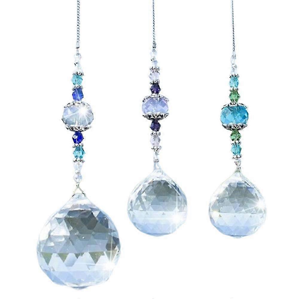 Crystal Prism Ball Rainbow Maker Sun Catcher 3 Pieces