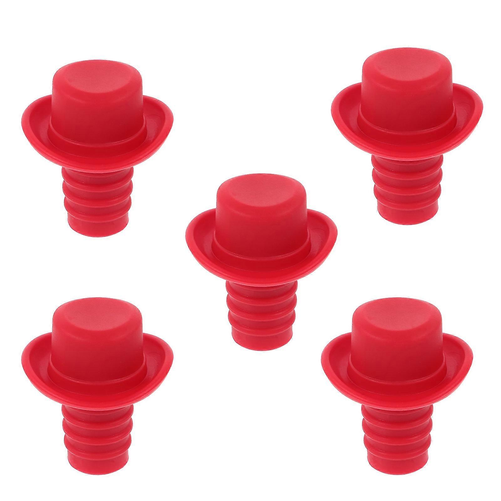 Creative Hat Shaped for Sealing 5Pcs Silicone