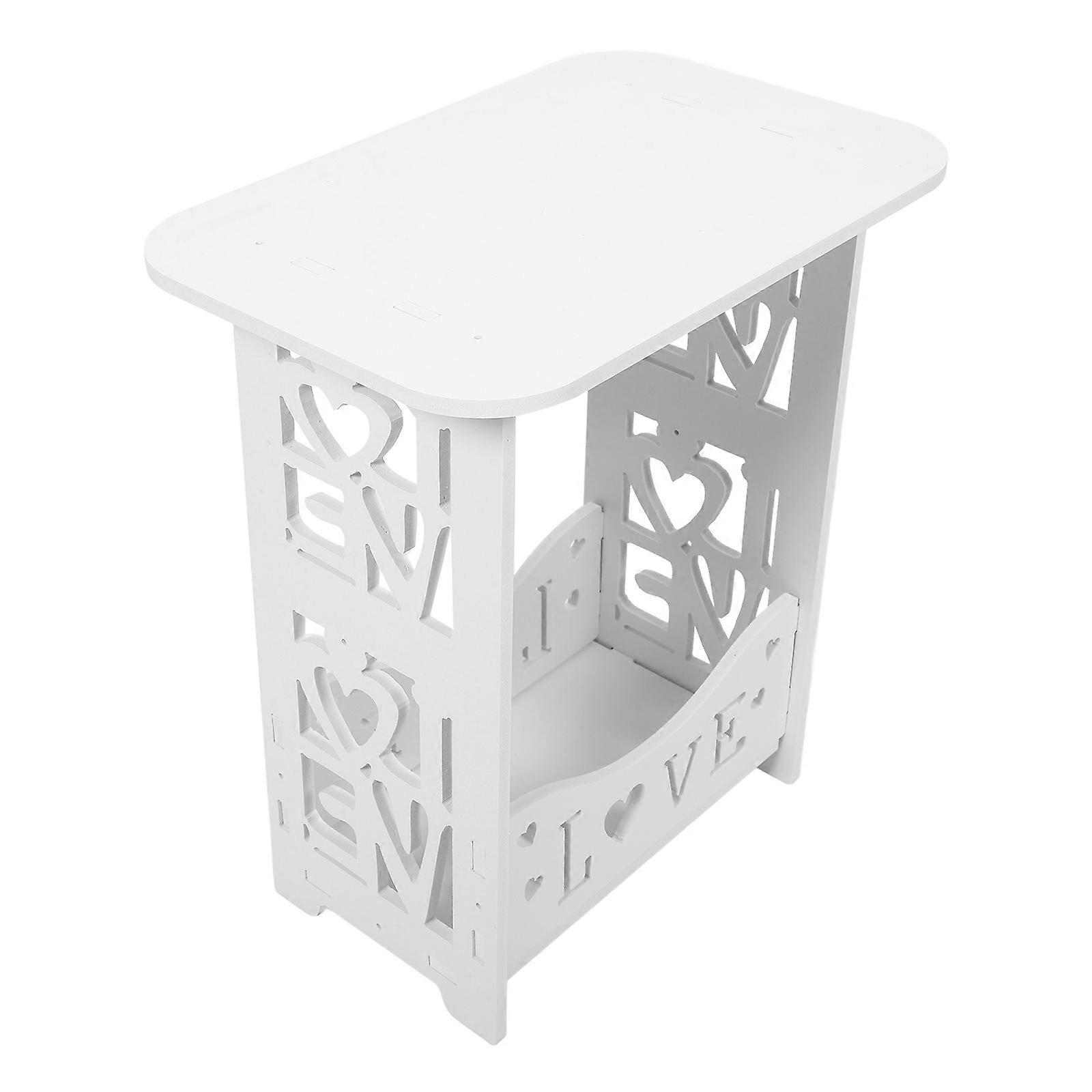Wooden White Bedside Table for Storage Sofa Side End Table
