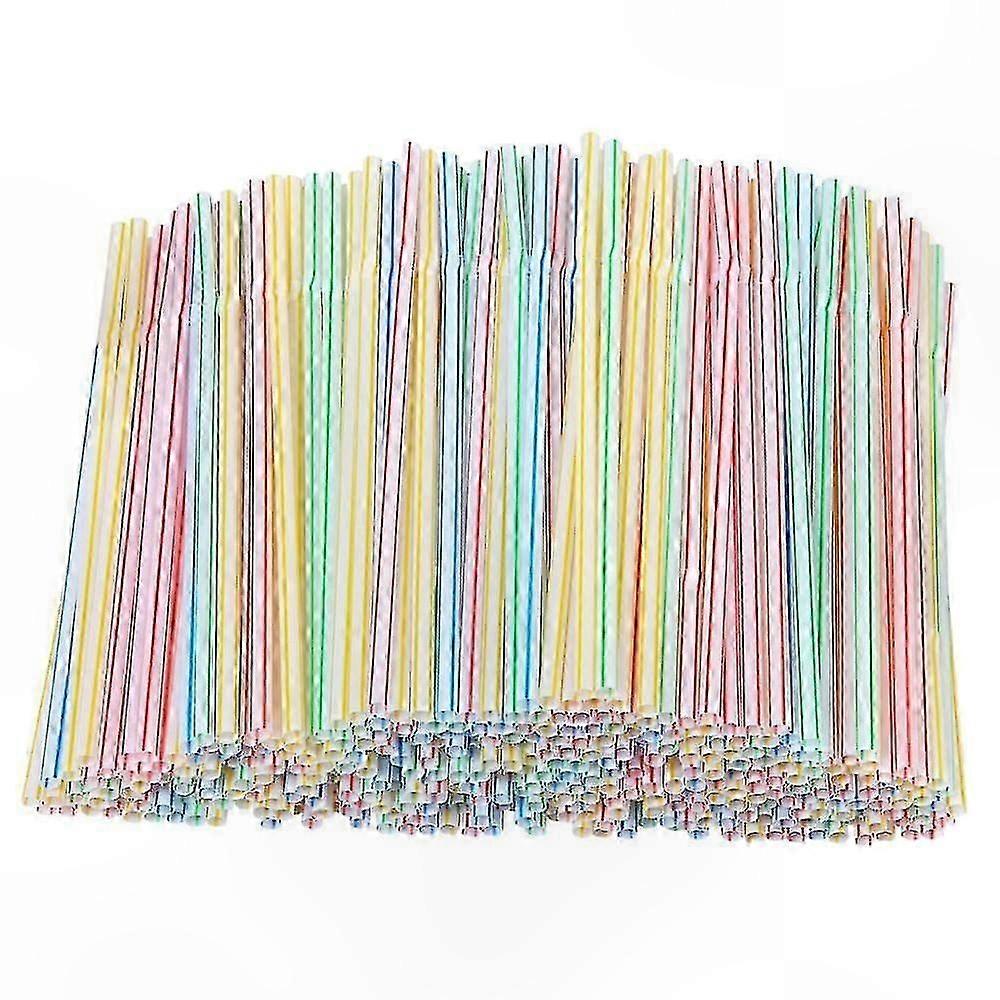 8-Inch Disposable Drinking Straws, 200 Count, Plastic Party Essentials