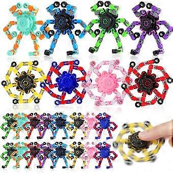 24PCS Transformable Robot Fidget Spinners - Easter Basket Stuffers Sensory Fidget Stress Relief Toys for Kids Adults,Easter Egg fillers Fidget Toys