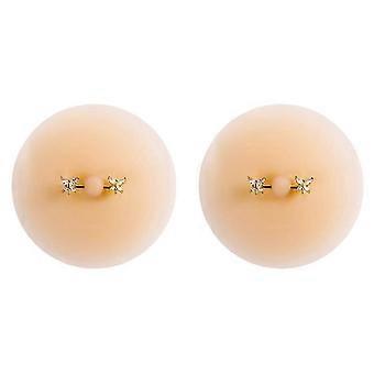 Faux Piercing Strass Capezzoli Covers per le Donne - Riutilizzabile Adesivo Sticky Reggiseno Pasties & Accessori Lingerie