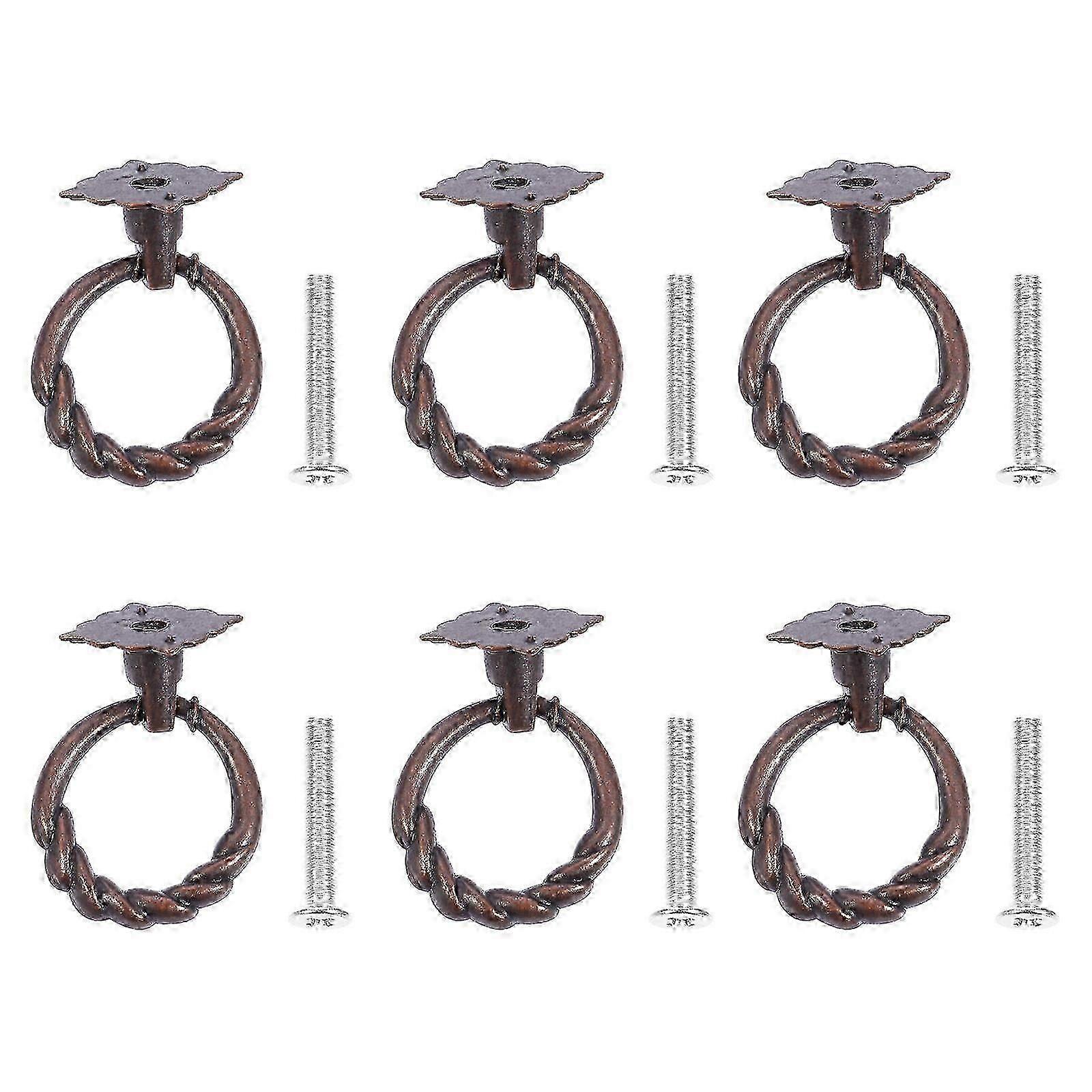 6Pcs Small Pull Knobs Zinc Alloy for Jewelry Box Handles