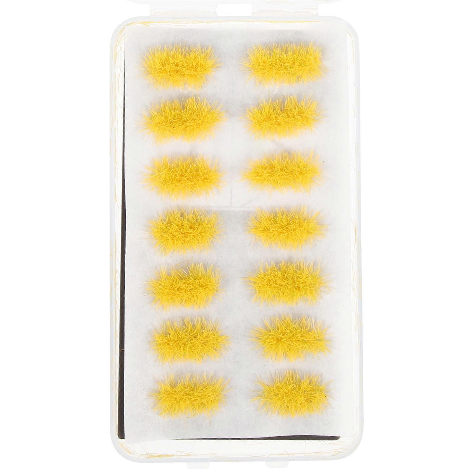 Simulation Grass Cluster for Micro Landscape 1 Box Yellow Plastic Craft