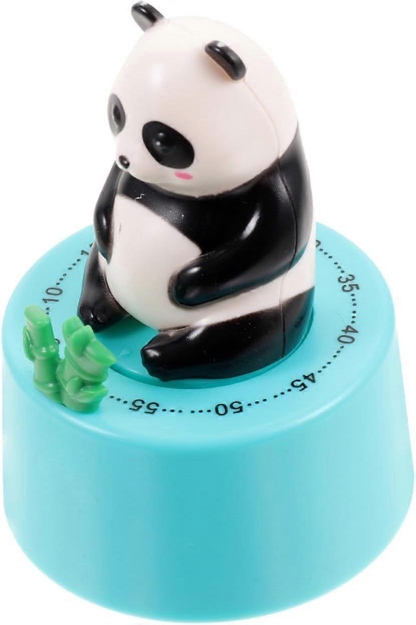 Panda Mechanical Kitchen Timer Blue Countdown Reminder Cooking Design