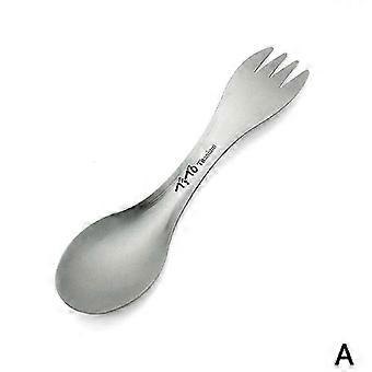 Titanium Spork Lightweight Outdoor Camping Utensil Non-Toxic Durable For Hiking Travel