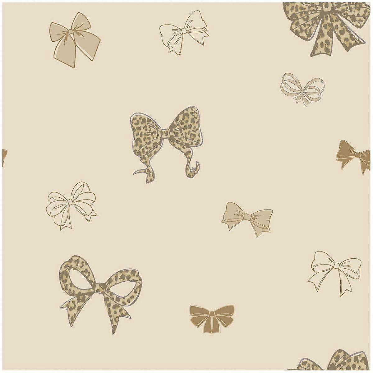 Beige Mocha Bow Wallpaper EXCLUSIVE