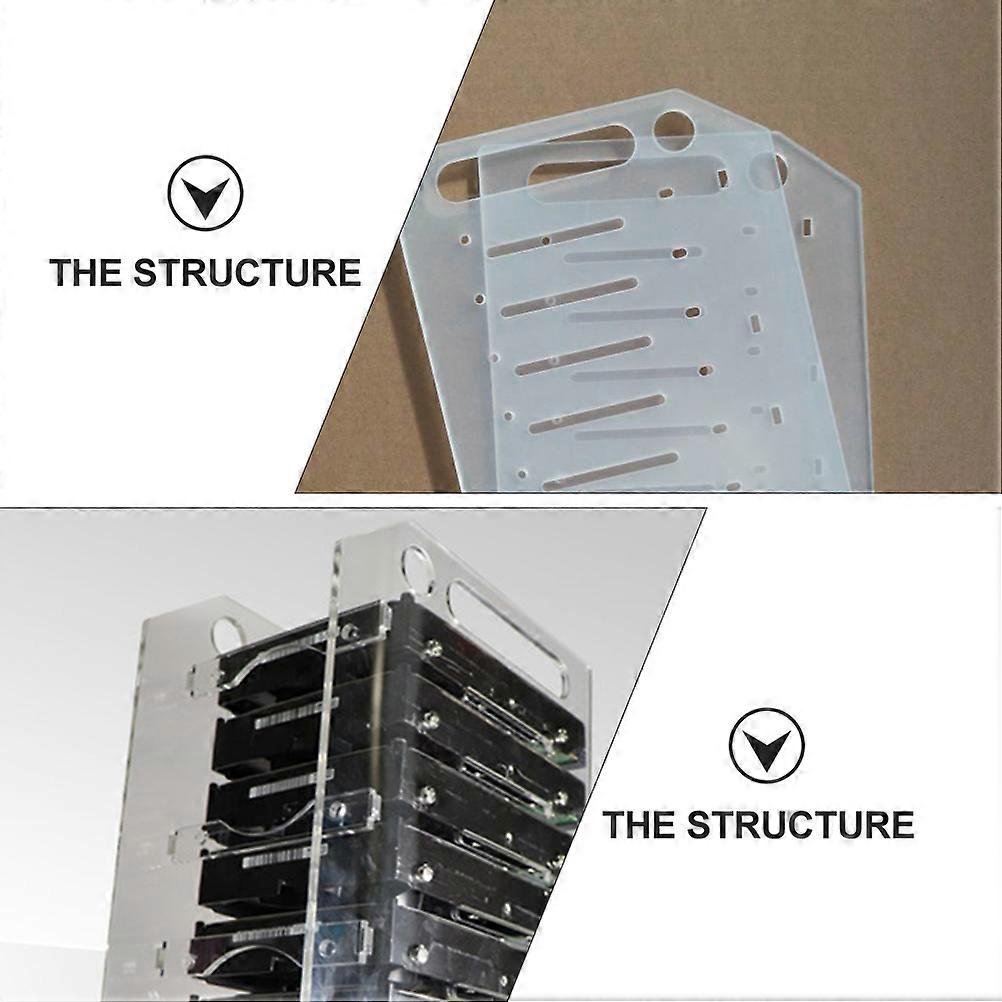 1 Set Transparent Hard Disk Rack 3.5-inch Multi-layer Mechanical Hard Disk Rack Rack (8 Layer)