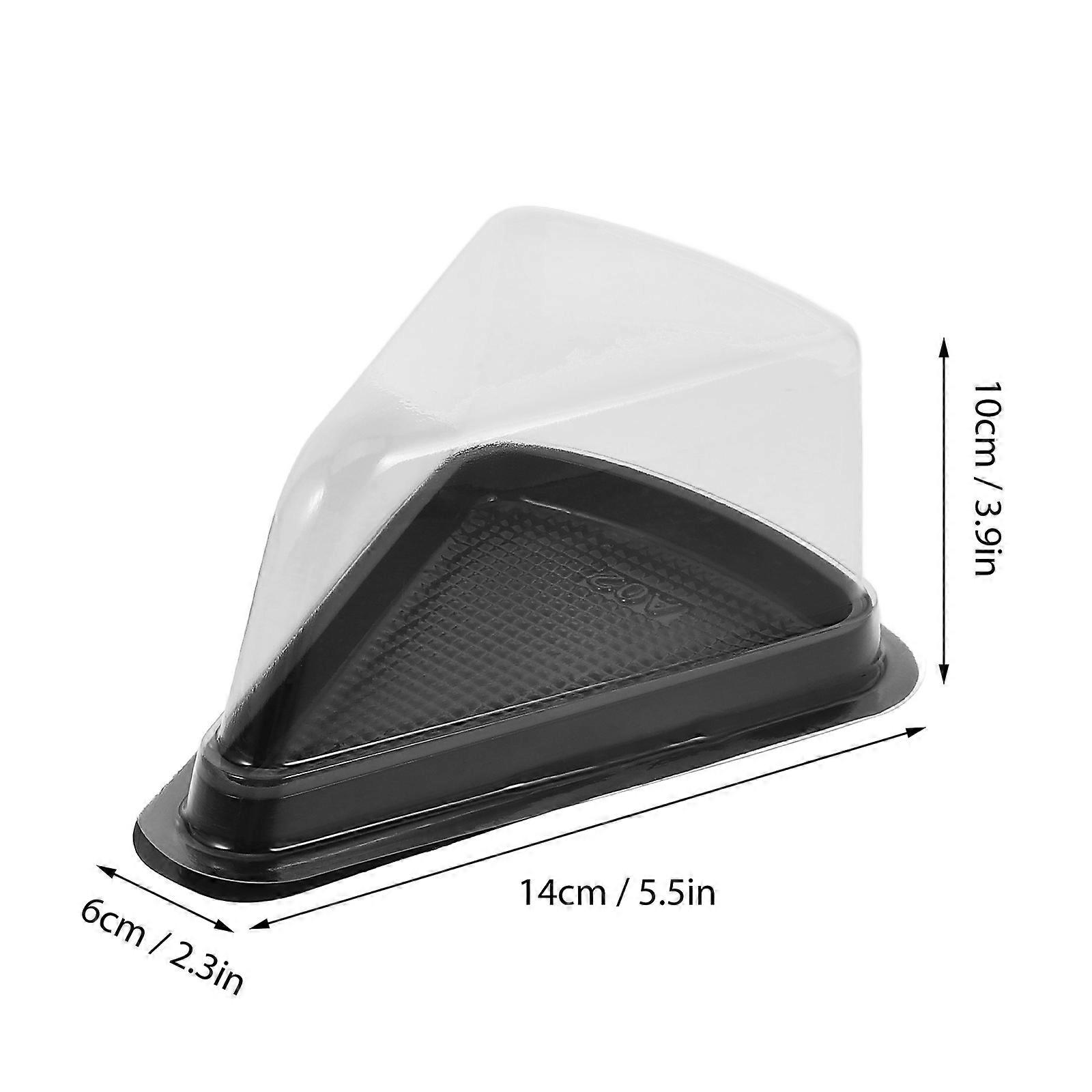 160 Pcs  Cake Slice Boxes Useful Cake Slice Containers Plastic Triangular Packaging Boxes