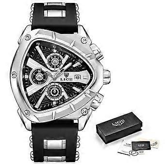 Sports Triangle Adults Watches Luminous Pointers Fashion Rubber Strap Military Irregular Quartz Wristwatch Waterproof  Watch