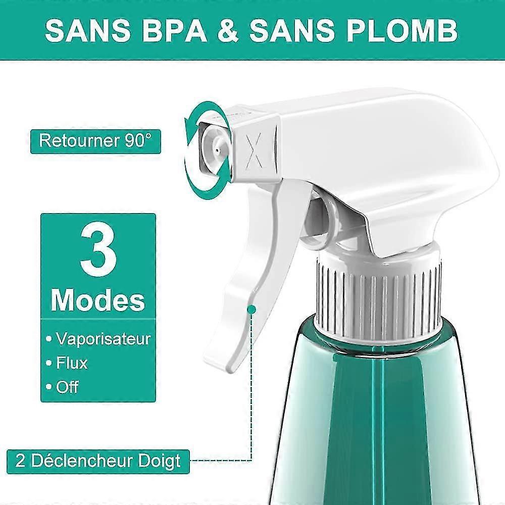 Empty Spray Bottle, 500ml Plastic Trigger Pump Bottle, 3 Modes (spray & Squirt & Off)