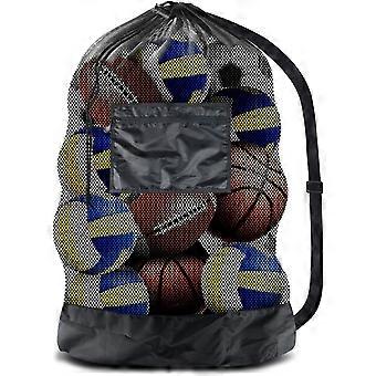 Dww-Large Ball Bag Mesh Net Bag for Balls, Foldable Nylon Net Bag, Durable Reusable Storage