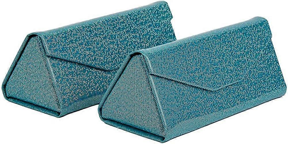 Collapsible Triangle Travel Glasses Case Foldable Flat for Eyewear Storage