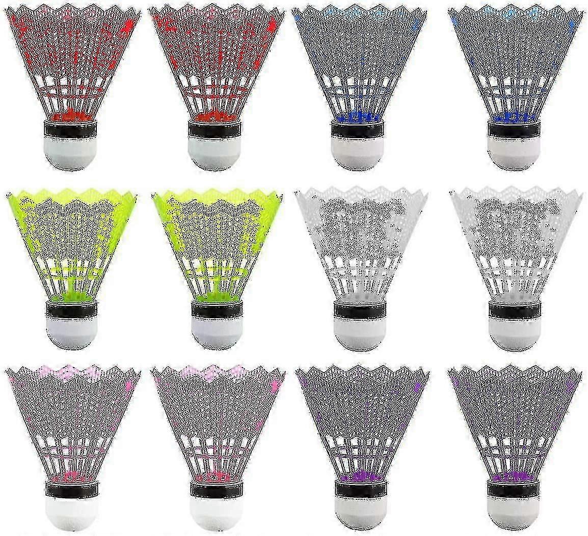 Badminton Shuttlecocks 24-Pack Plastic Durable Design for Regular Training