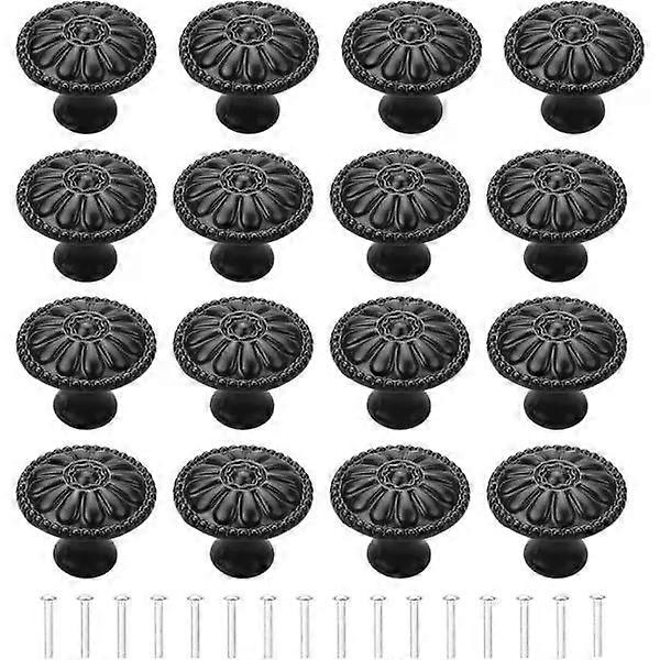 16 pcs black door knobs kitchen cabinet handles drawer knobs vintage