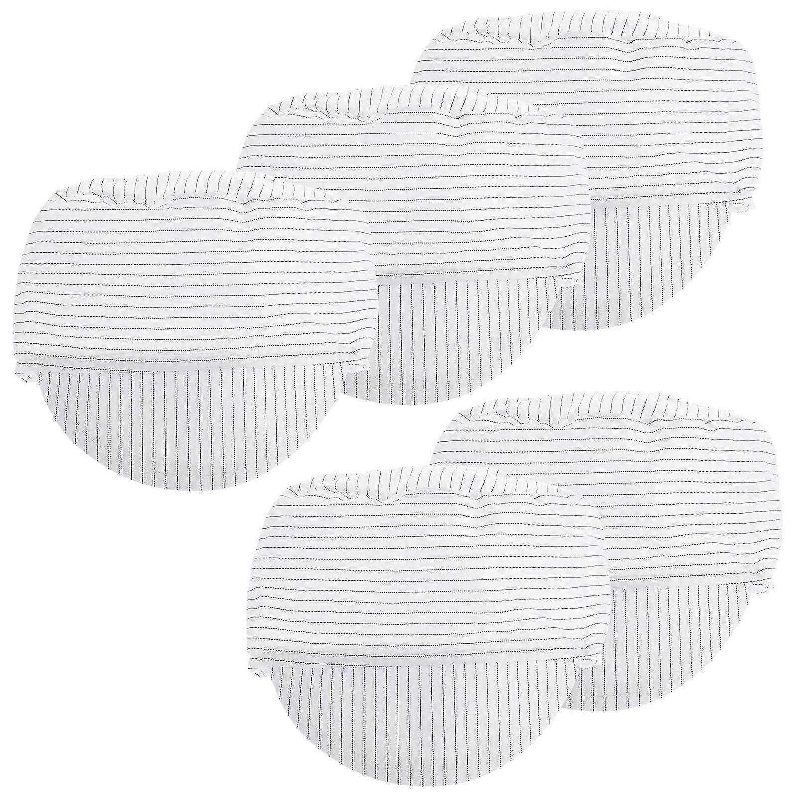 Protective Hat Anti-Static Cap for Protection Use 5Pcs White