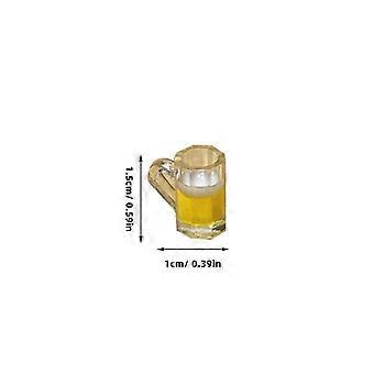 20Pcs adorável Dollhouse canecas de cerveja miniatura copos de cerveja modelos (cor aleatória)