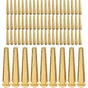 100pcs Metal Cribbage Pegs Portable Small Scoring Pegs for Cards Room Game Score Tracking in Golden