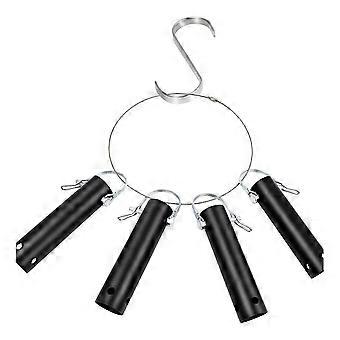4 Pcs Pool Tool Holder , Pool Cleaning Equipment Storage Rack with Snap Ring for Leaf Net, Brush, Skimmer, Vacuum Head