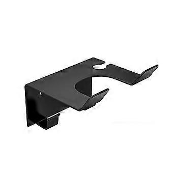 Hair Dryer Holder No Drilling Black Adhesive Hair Dryer Holder with Two Hooks Stainless Steel Wall Mounted Hair Dryer Hanger for Hotel Bathrooms wi
