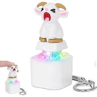 Rechargeable LED Goat Sound Keyboard Clicker Keychain Handheld Ornament For Adults Daily Use