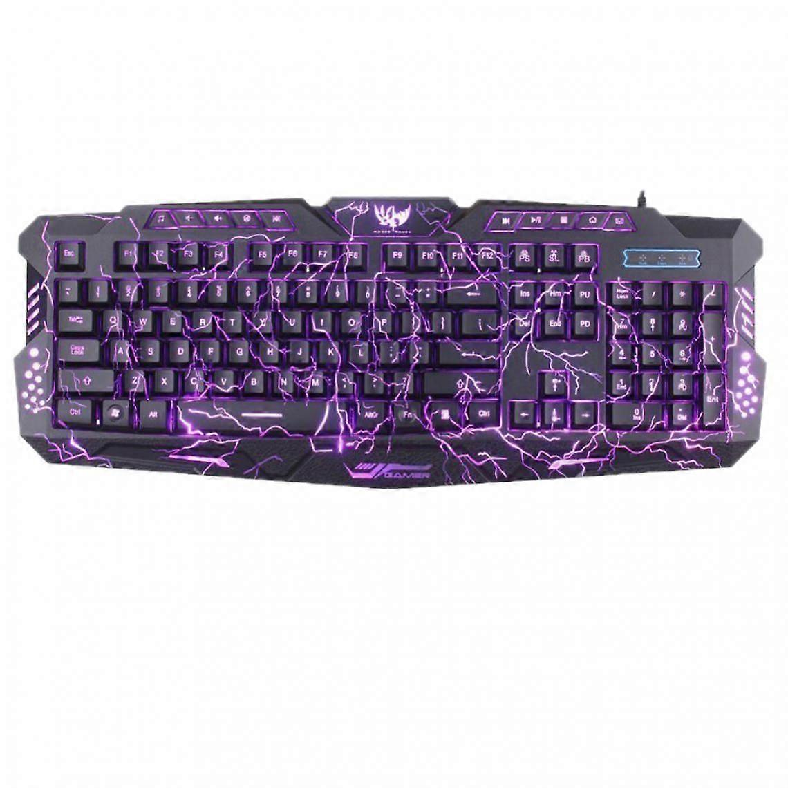 Backlit Gaming Keyboard With Adjustable USB Wired Computer
