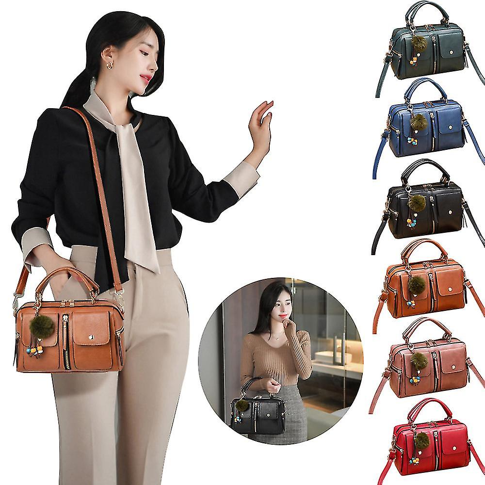 Kvinnor Läder Handväska Damer Axelväskor Messenger Väskor Kvinnor Tote Väska