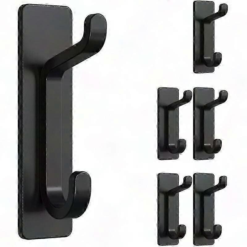Adhesive Wall Hooks - Double Rack compatible with Jackets and Hats Storage Solution