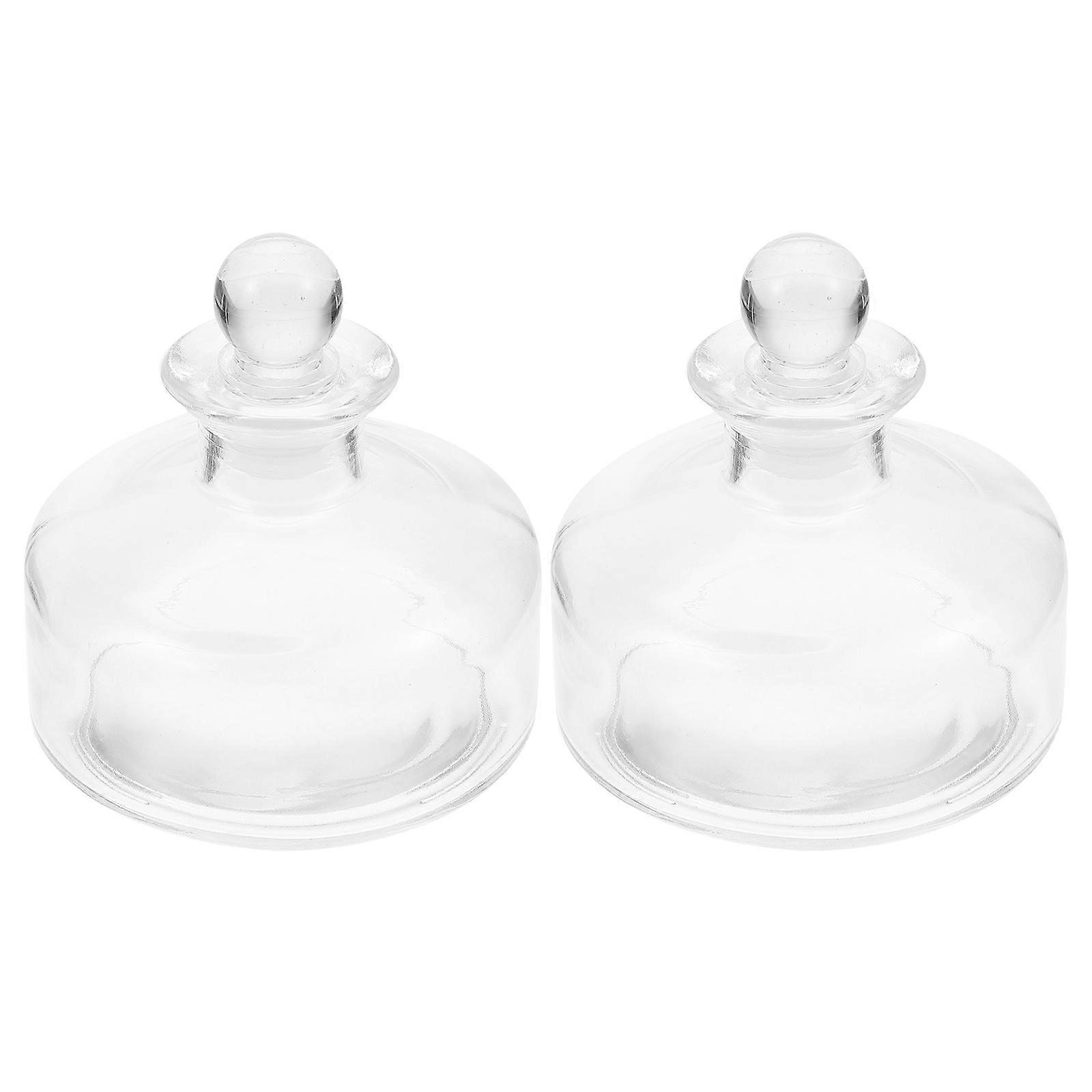 Aromatherapy Jar Glass Diffuser Bottles for Storage Use 2Pcs Set