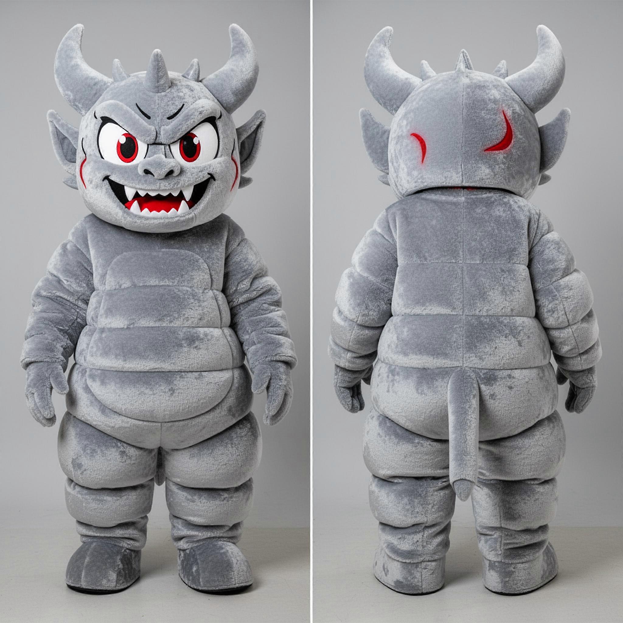 MASTICOT Silver Shimmering Demon Mascot