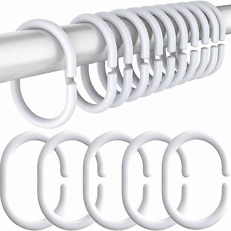 C-shaped Shower Curtain Rings, Flexible Use, Space Saving